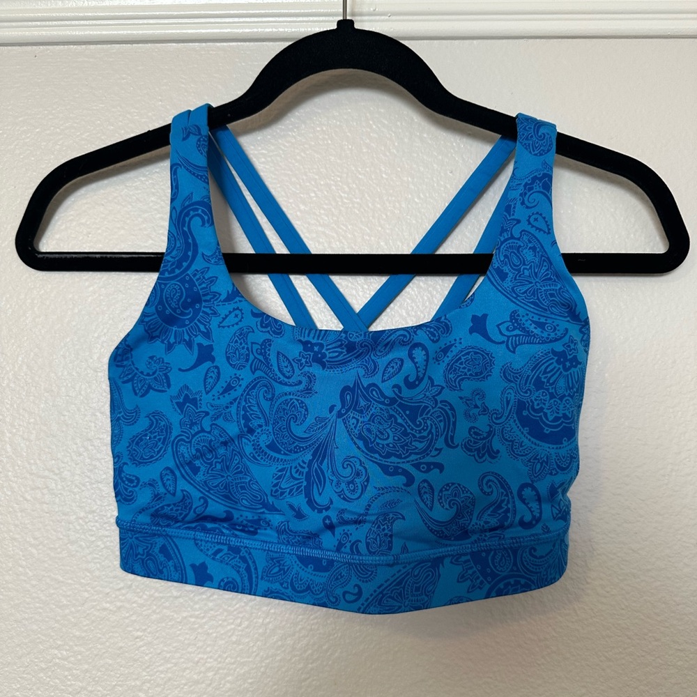 Lululemon Energy Blue Paisley Sports Bra